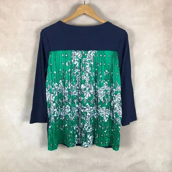 Charter Club Pleated-Back Ribbed 3/4 Sleeve Top NEW MEDIUM - Picture 3 of 10